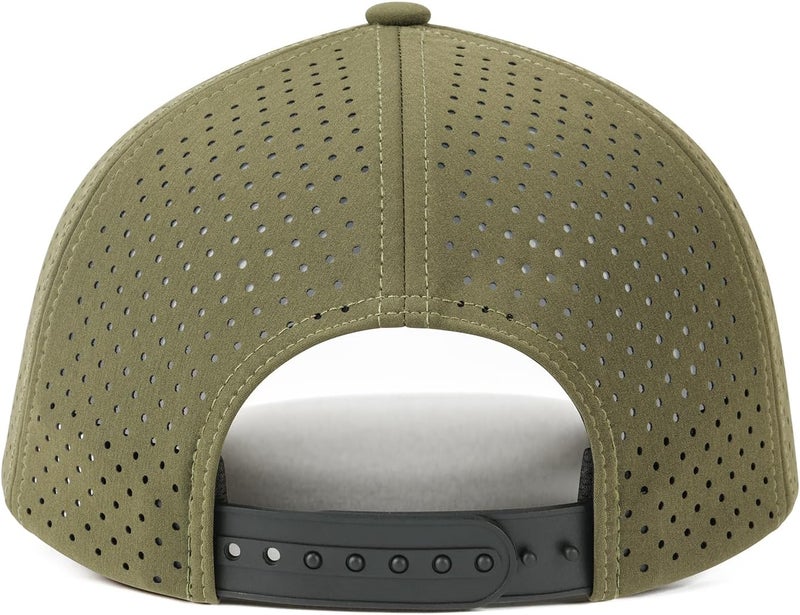 VOBOOM Men Quick Dry Baseball Cap Laser Cut Mesh Ball Curved Brim Snapback Hat - Image 4